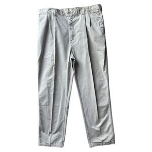 Carhartt Men’s Pleated Twill Khaki Work Pants B132KHI Beige, Size 40x34